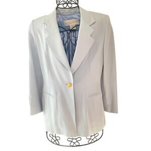 Vintage Pale Blue 90's Escada Margaretha Ley Blazer with Sunburst Buttons